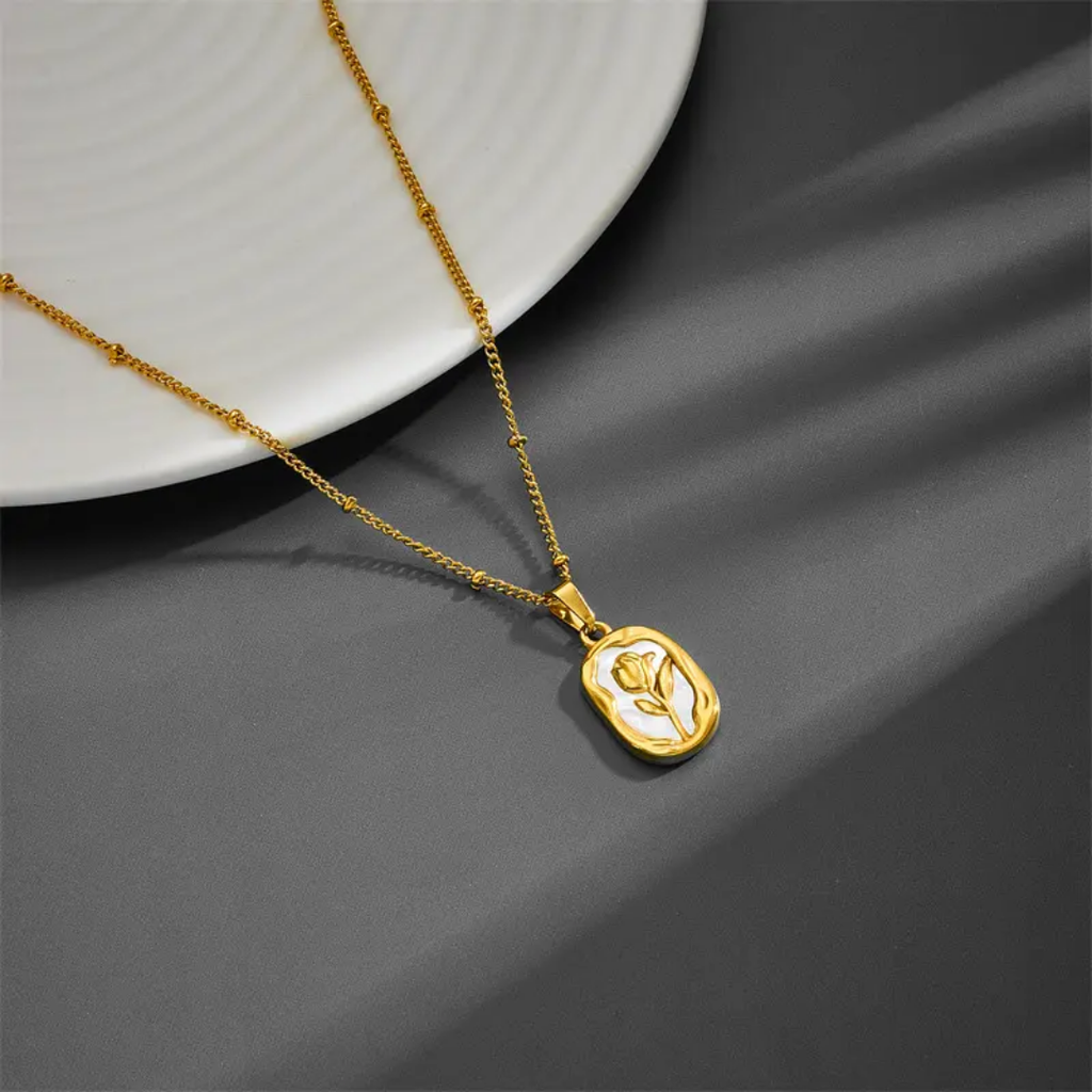Golden Rose Necklace