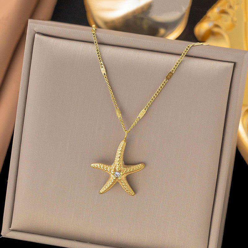 Golden Starfish Necklace