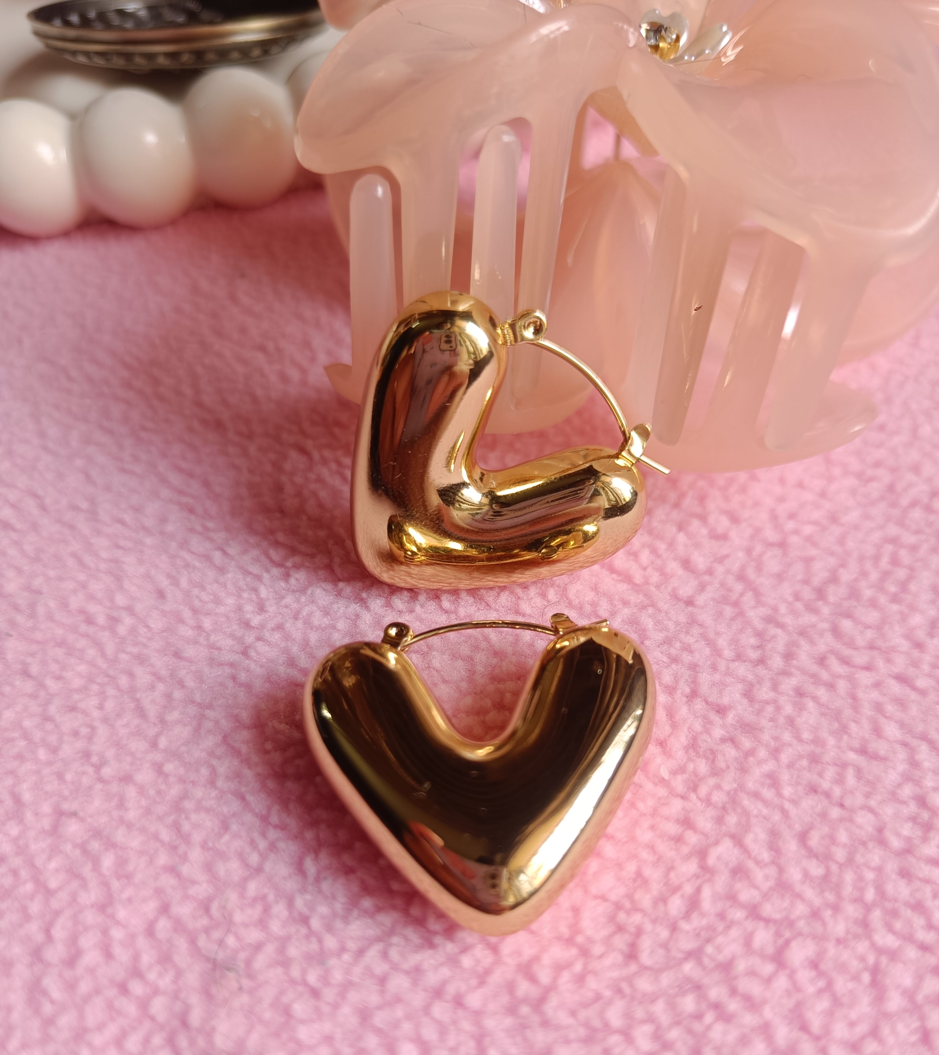 Bold Heart Hoop Earrings