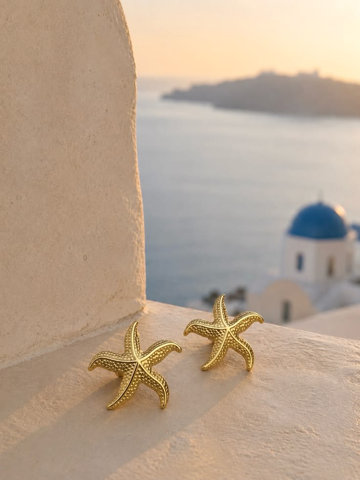 Forest Starfish Stud Earrings ⭐