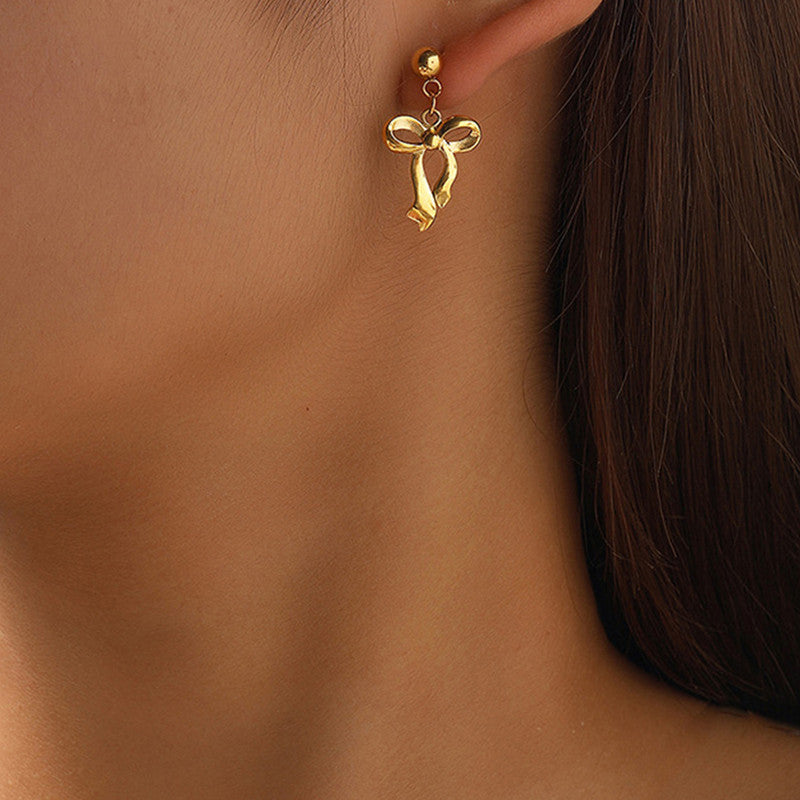 Coquette Bow Drop Earrings