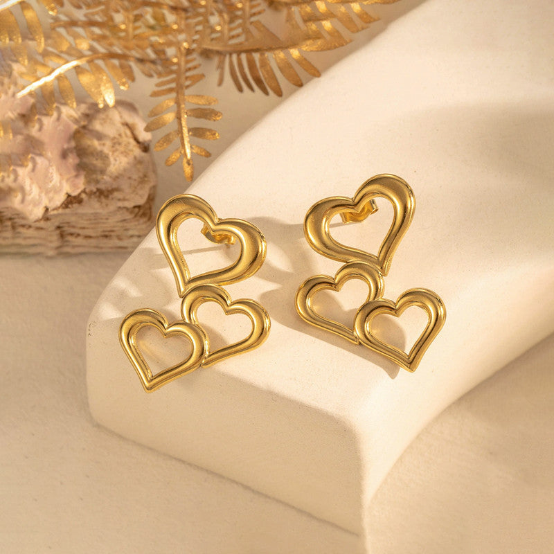 Trinity Heart Drop Earrings ❤️