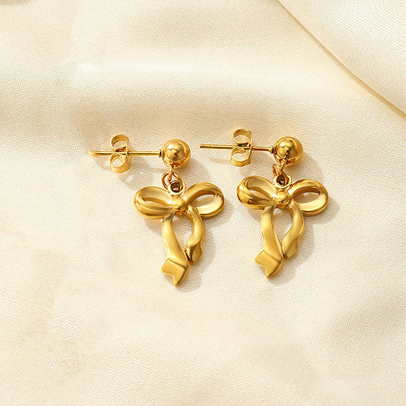 Coquette Bow Drop Earrings