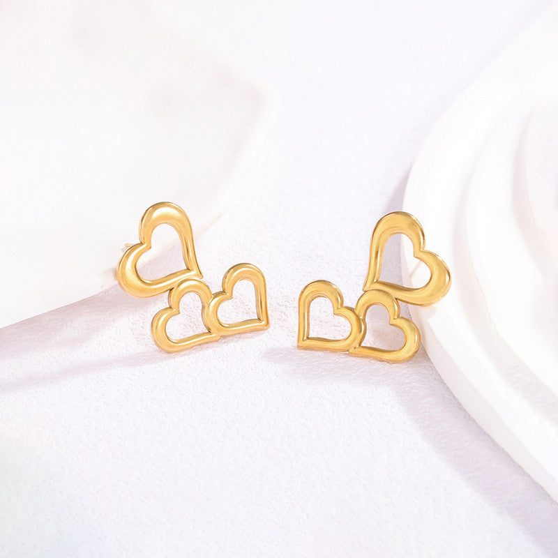 Trinity Heart Drop Earrings ❤️