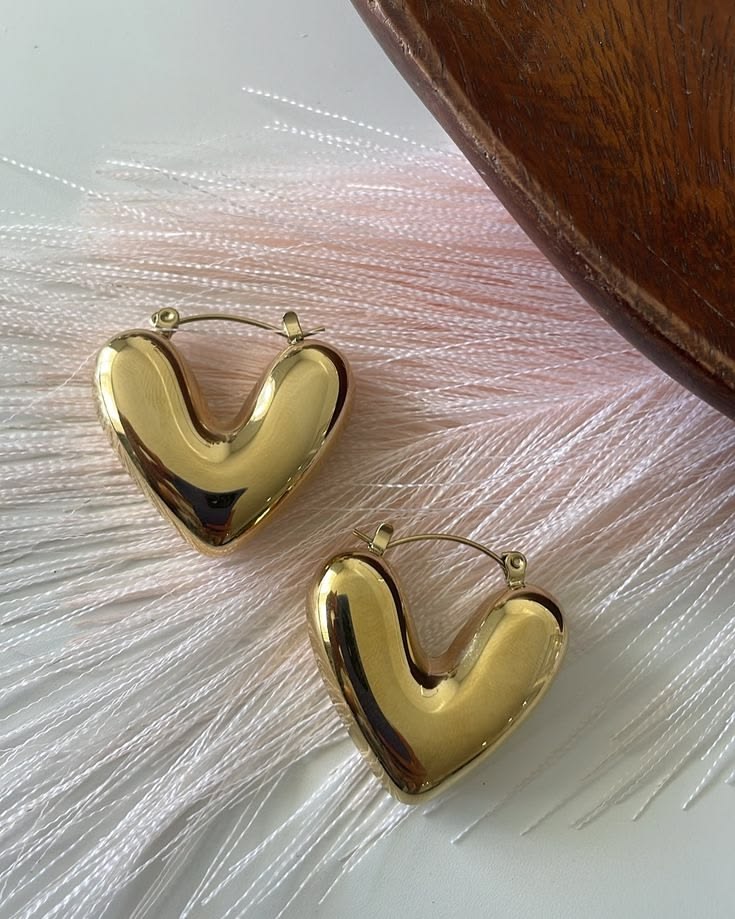 Bold Heart Hoop Earrings