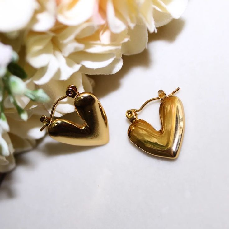 Bold Heart Hoop Earrings