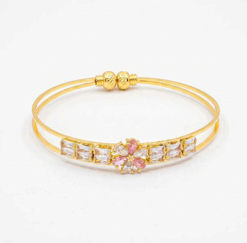 Fleur Éclat Adjustable Bangle Bracelet 🌸