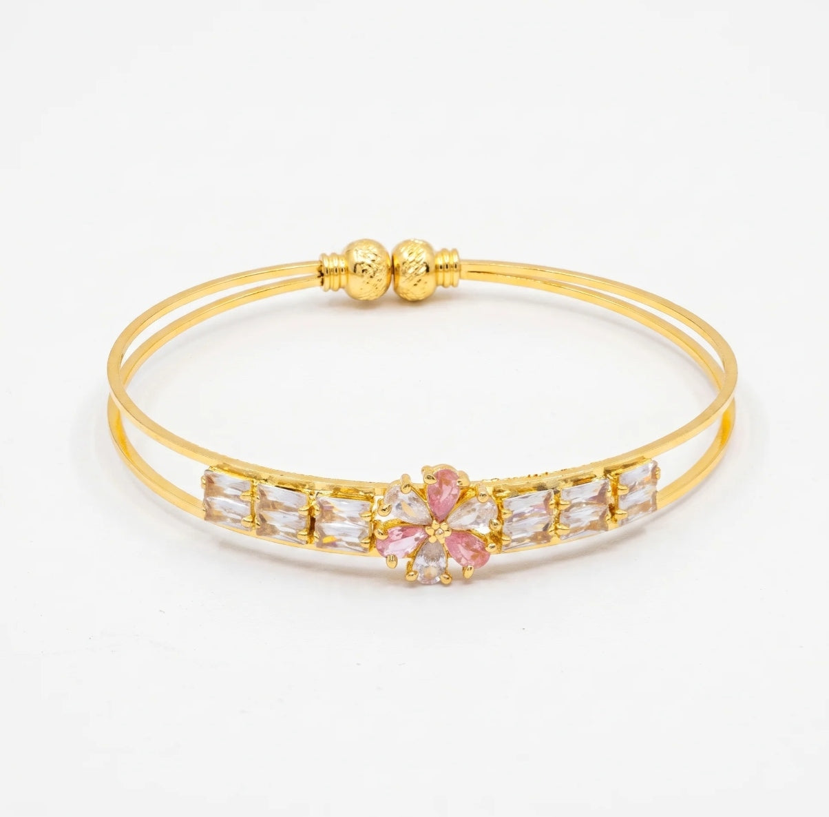 Fleur Éclat Adjustable Bangle Bracelet 🌸