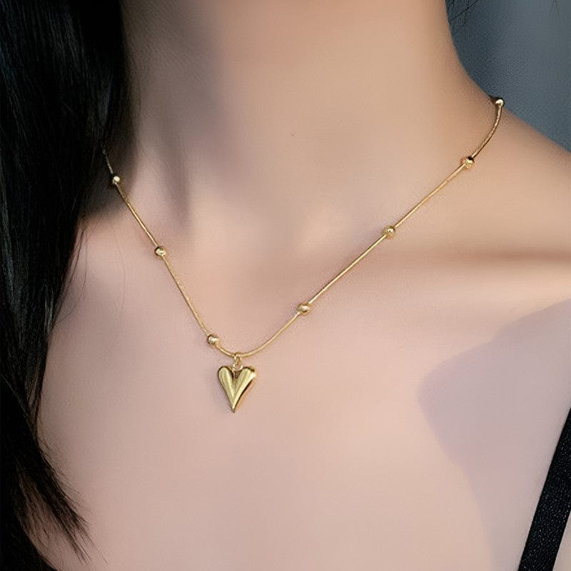 Amour Heart Necklace & Earrings Set ❤️