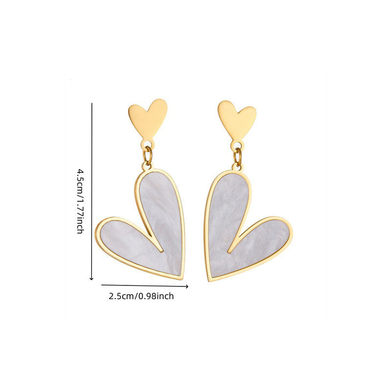 Pearl Heart Statement Earrings 🤍❤️
