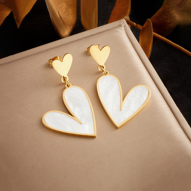 Pearl Heart Statement Earrings 🤍❤️