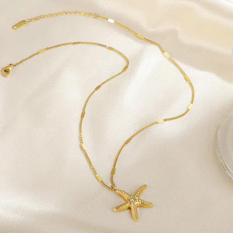 Golden Starfish Necklace