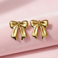 Luxe Ribbon Bow Drop Earrings