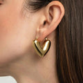 Bold Heart Hoop Earrings