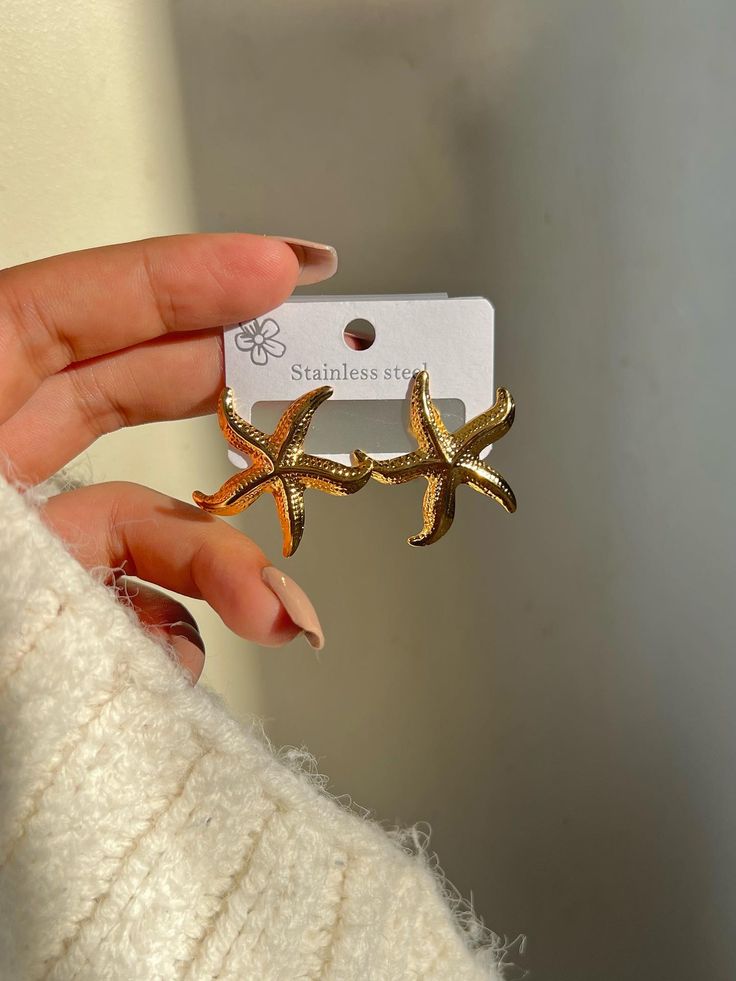 Forest Starfish Stud Earrings ⭐
