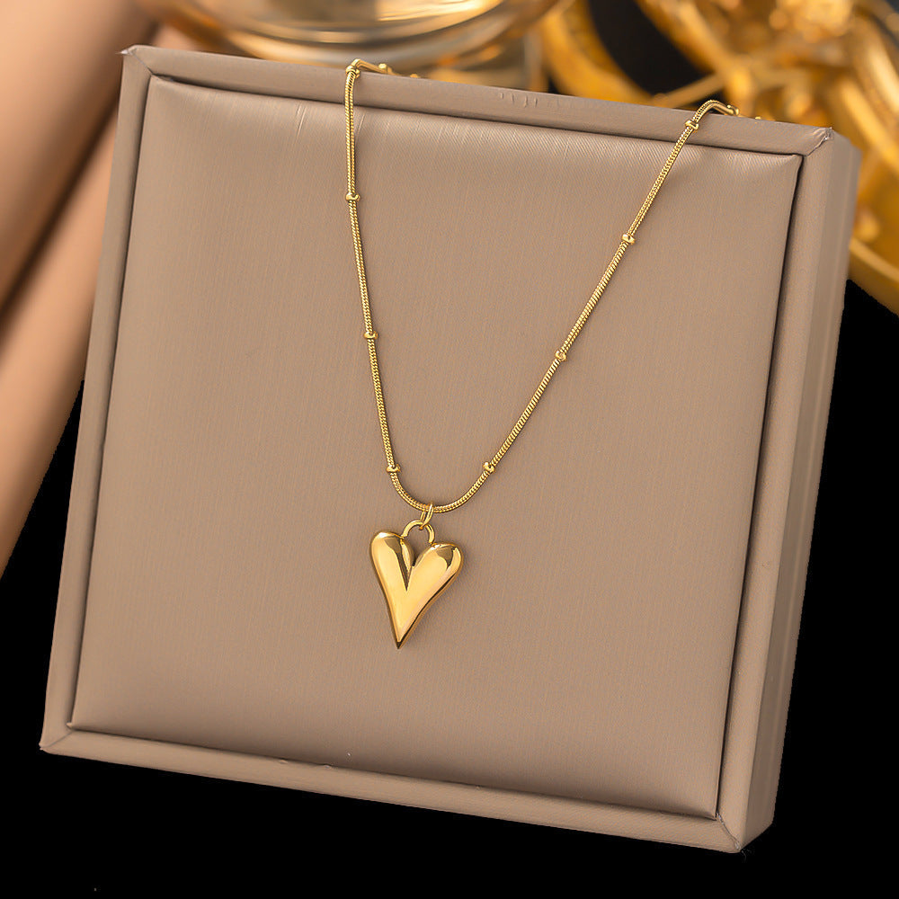 Amour Heart Necklace & Earrings Set ❤️