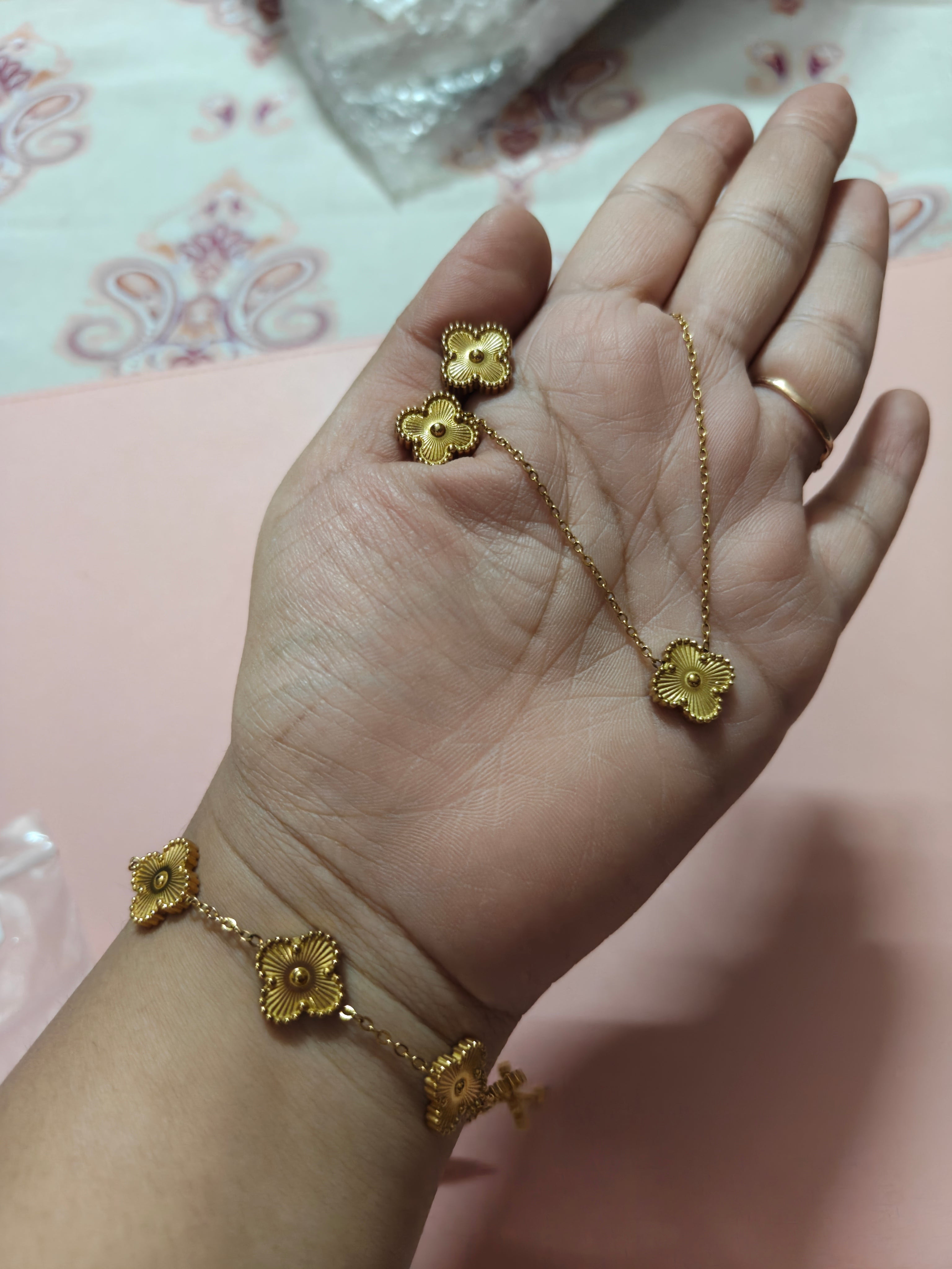 🍀 Four-Leaf Clover Jewellery Set