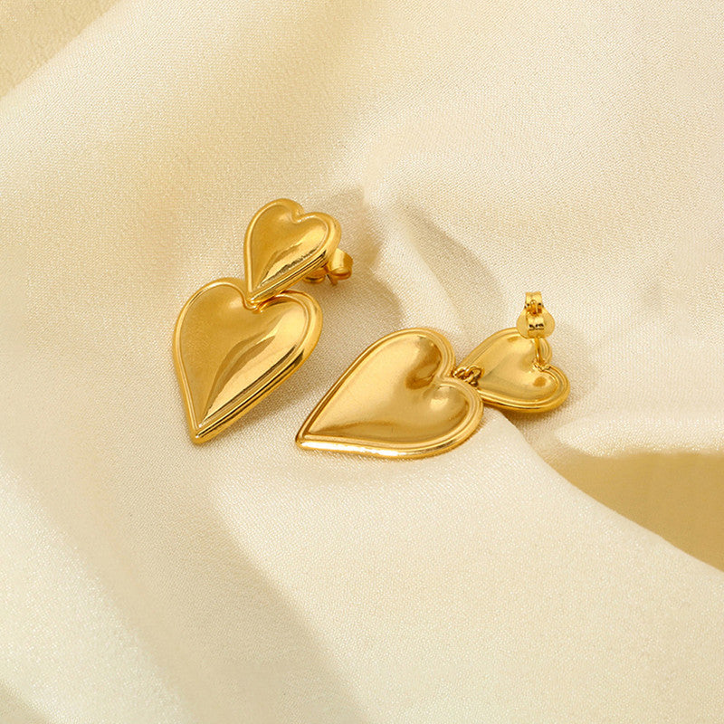 Double Heart Statement Earrings ❤️