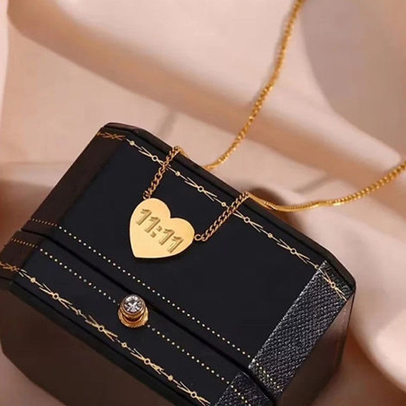 11:11 Heart Necklace
