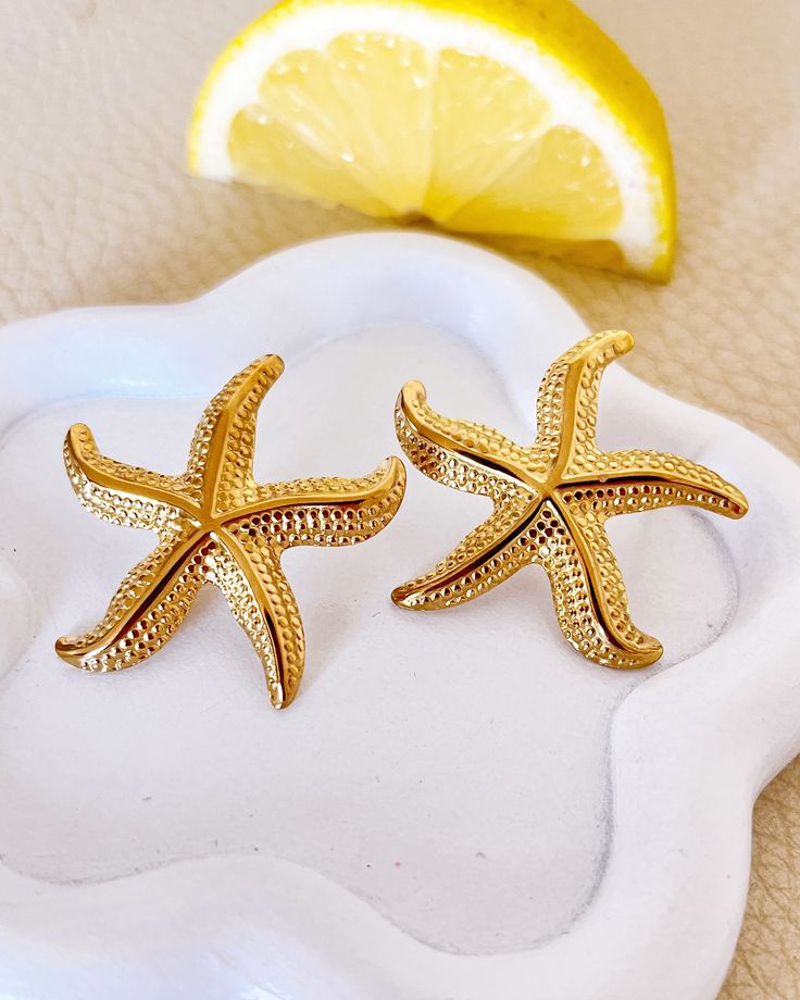 Forest Starfish Stud Earrings ⭐