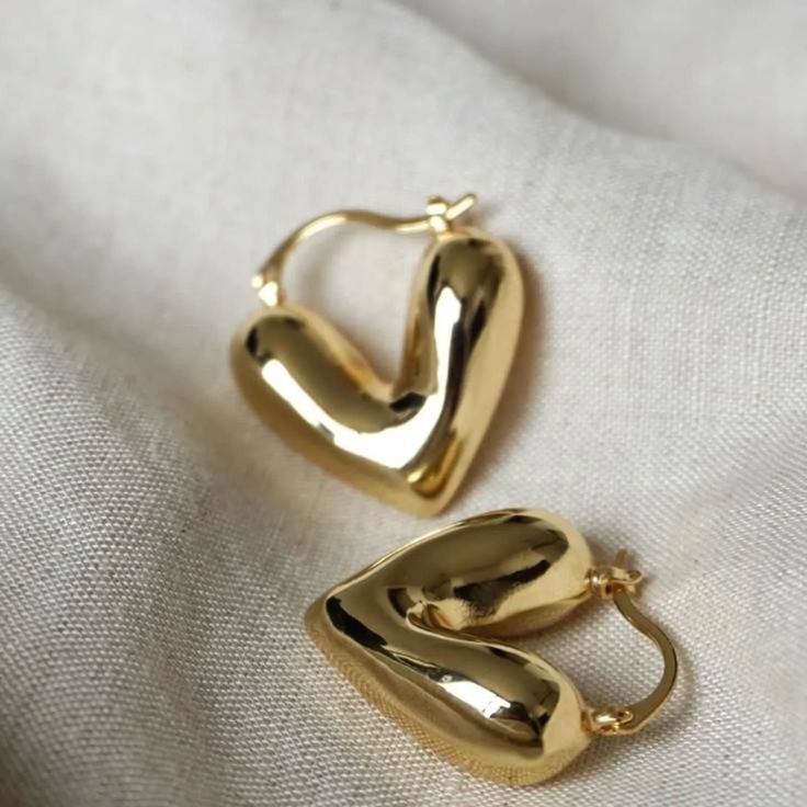 Bold Heart Hoop Earrings