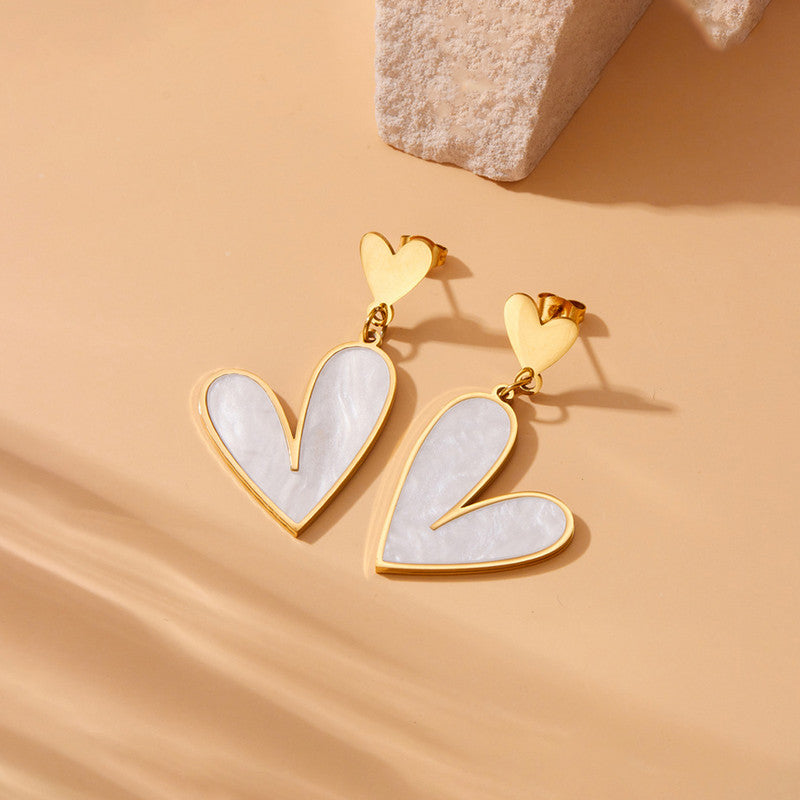 Pearl Heart Statement Earrings 🤍❤️