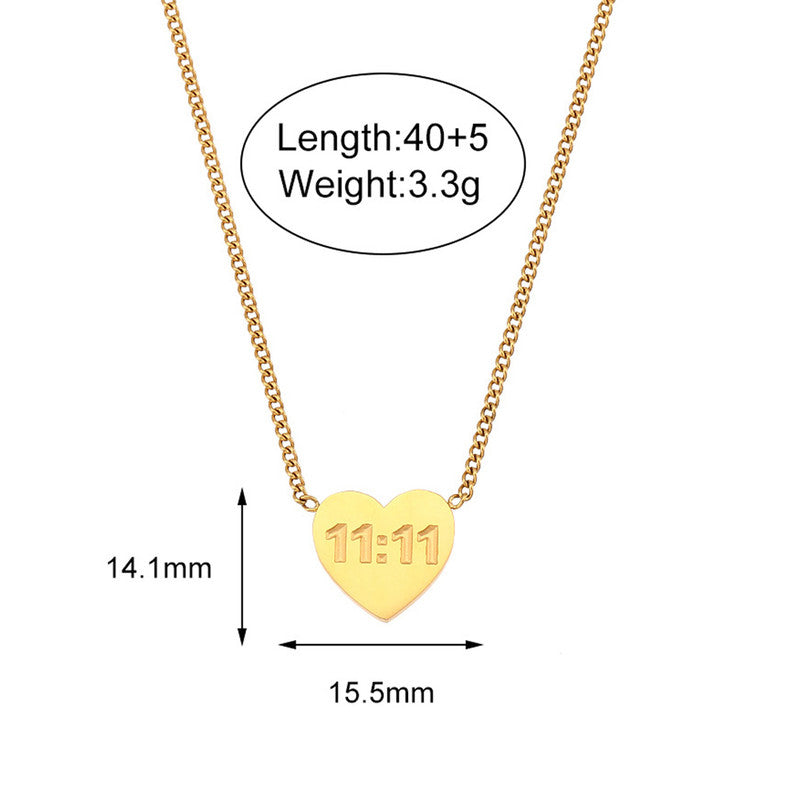 11:11 Heart Necklace