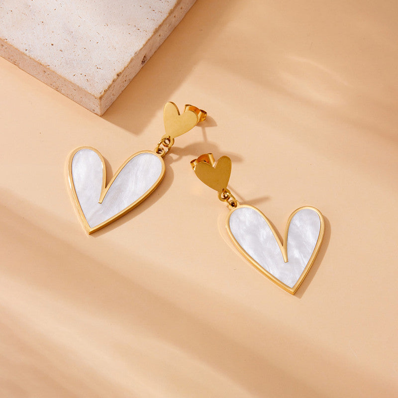 Pearl Heart Statement Earrings 🤍❤️