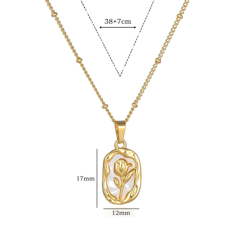 Golden Rose Necklace