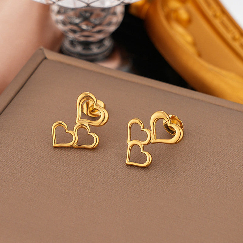 Trinity Heart Drop Earrings ❤️