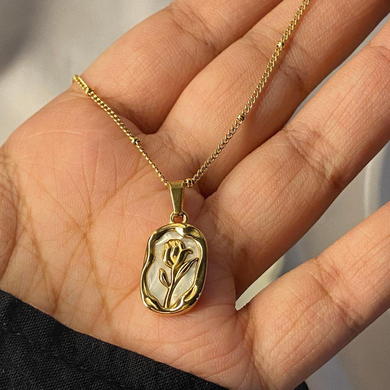 Golden Rose Necklace