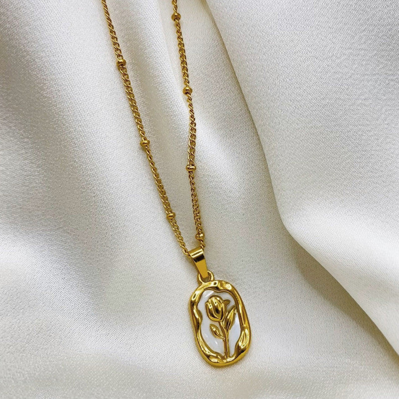 Golden Rose Necklace