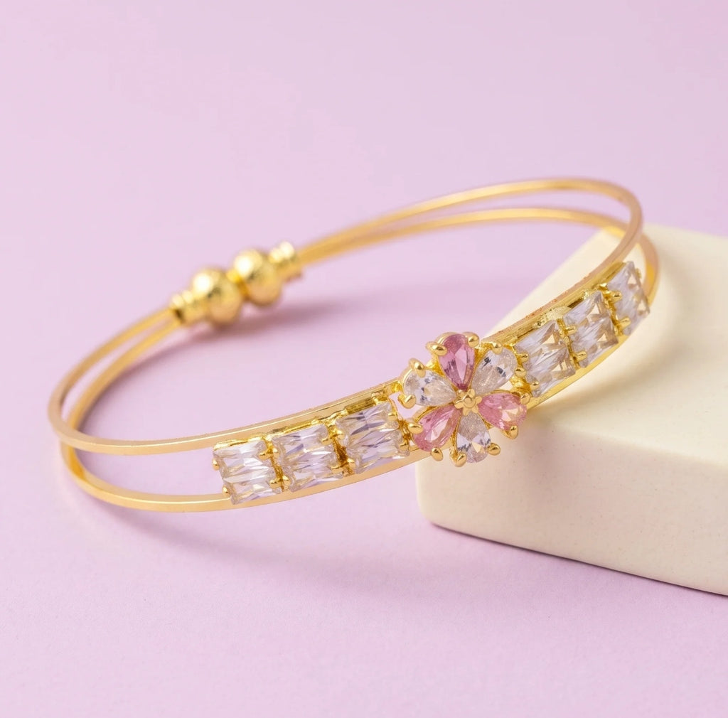 Fleur Éclat Adjustable Bangle Bracelet 🌸