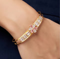 Fleur Éclat Adjustable Bangle Bracelet 🌸