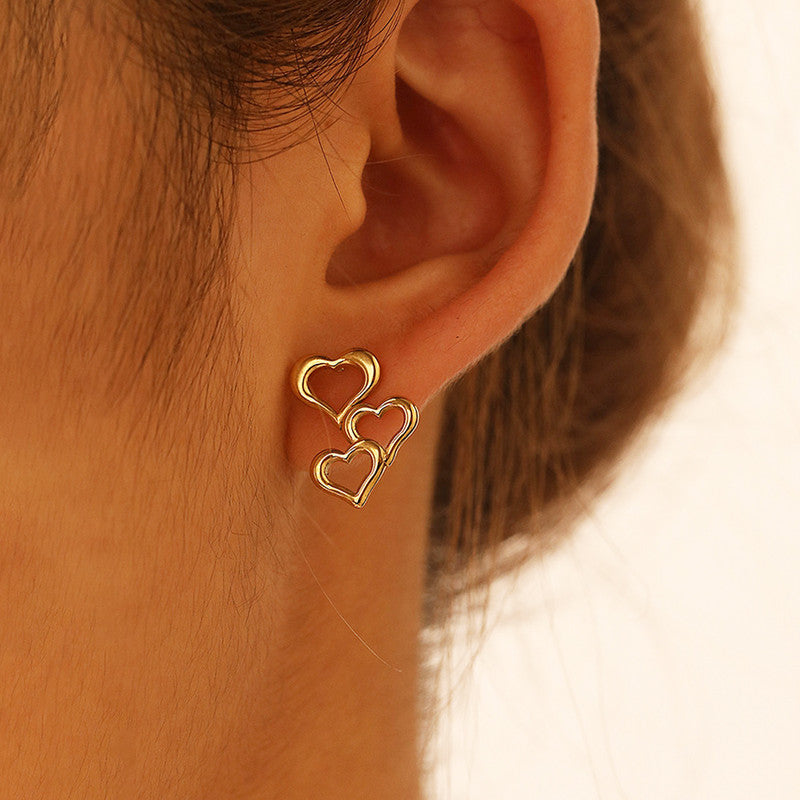 Trinity Heart Drop Earrings ❤️