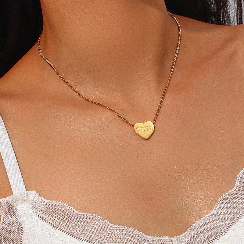 11:11 Heart Necklace