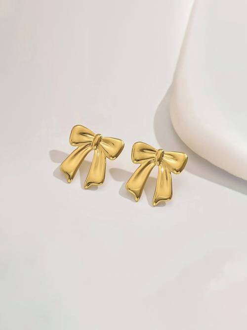 Luxe Ribbon Bow Drop Earrings