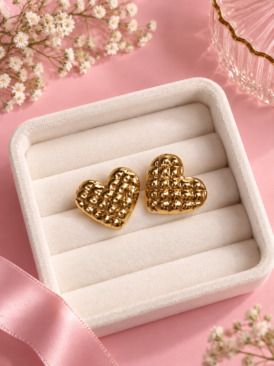 Heart in a Box Stud Earrings