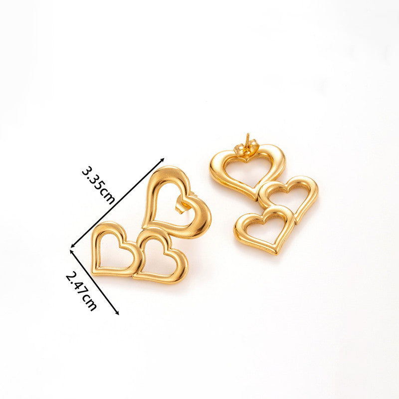 Trinity Heart Drop Earrings ❤️