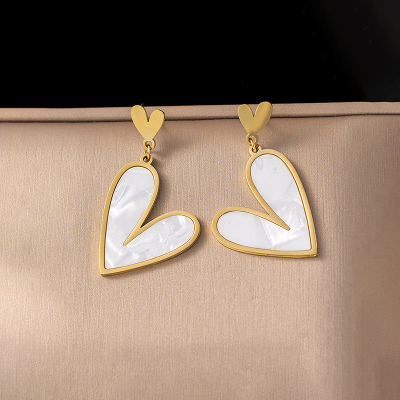 Pearl Heart Statement Earrings 🤍❤️