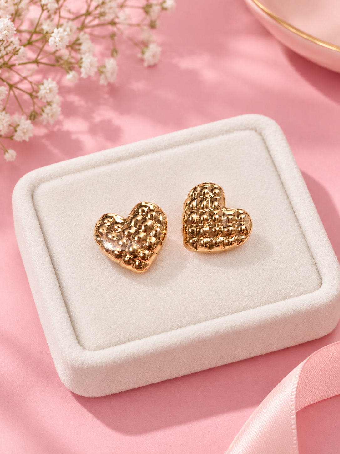 Heart in a Box Stud Earrings