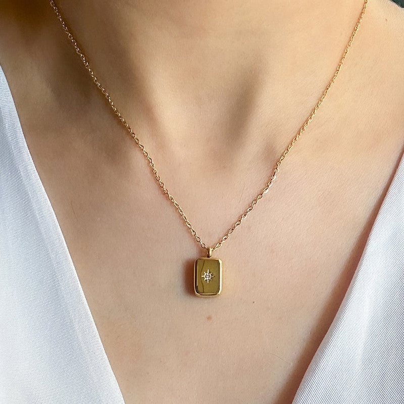 Celeste Rectangle Necklace