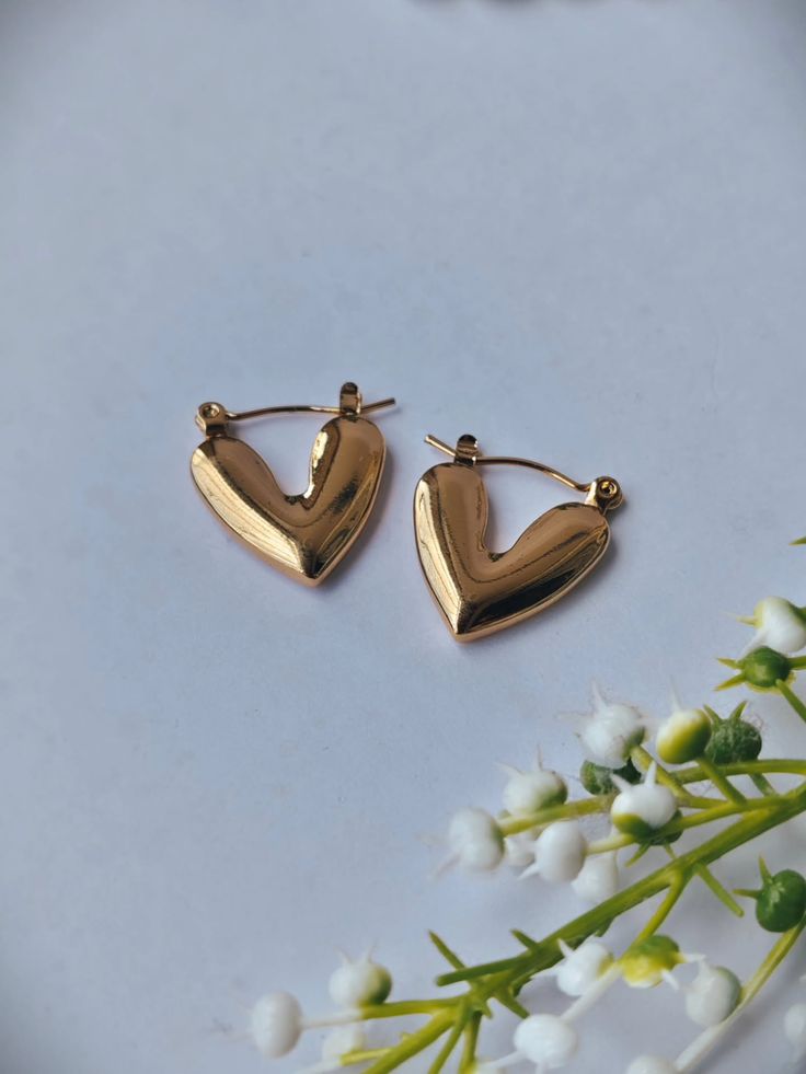 Bold Heart Hoop Earrings