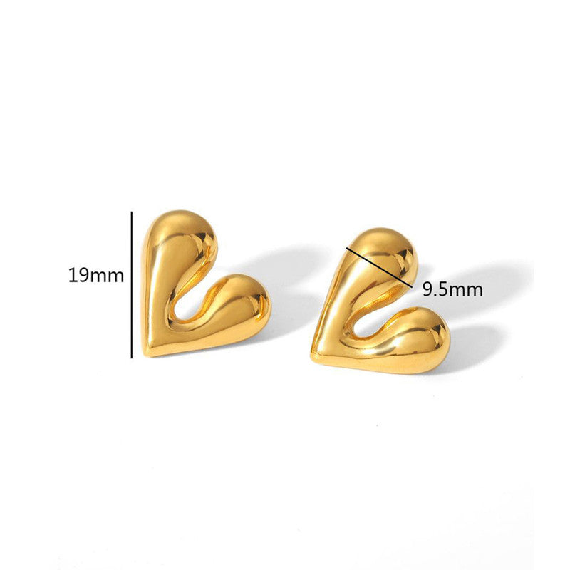 Amour Solid Heart Stud Earrings ❤️
