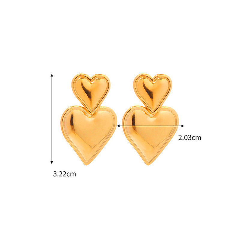 Double Heart Statement Earrings ❤️
