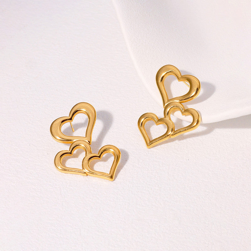 Trinity Heart Drop Earrings ❤️